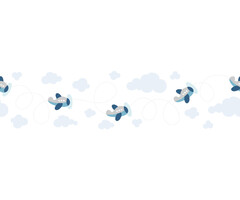 VLIEGTUIGEN BEHANGRAND - AS Creation Lovely Kids 403752