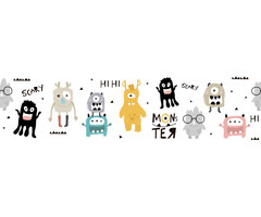 MONSTER PARTY BEHANGRAND - AS Creation Lovely Kids 403754