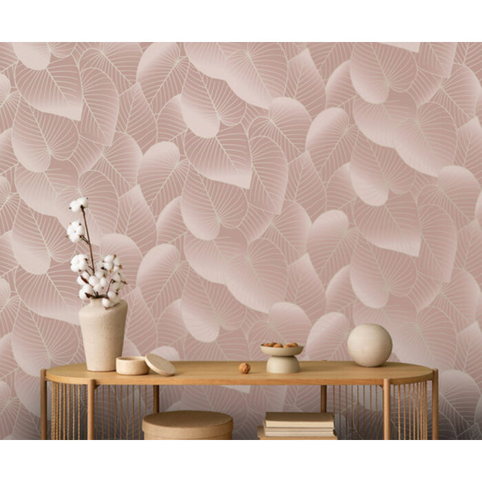 Botanique - Big Leaves oudroze