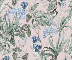 Botanique - Birds & Flowers roze/blauw