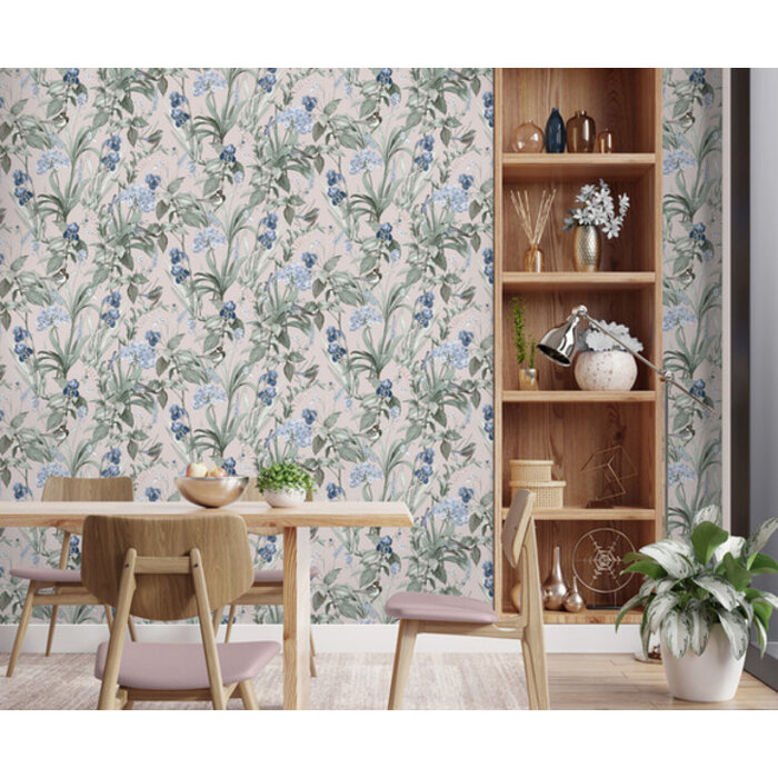 Botanique - Birds & Flowers roze/blauw