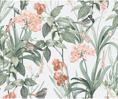 Botanique - Birds & Flowers groen/roze