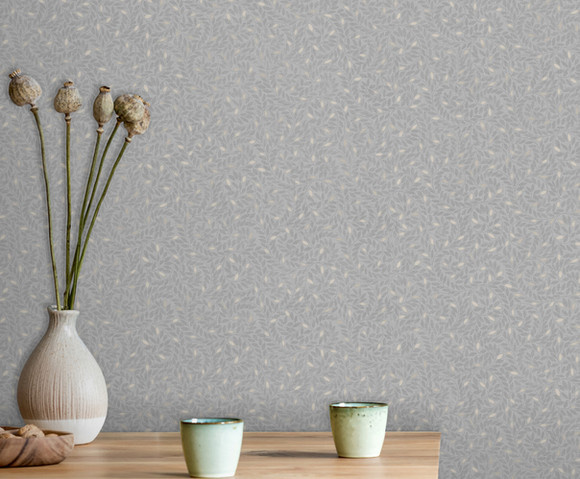 Botanique - Small Leaves grijs