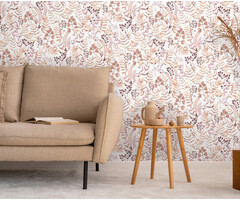 Botanique - Botanical Leaves wit/roze