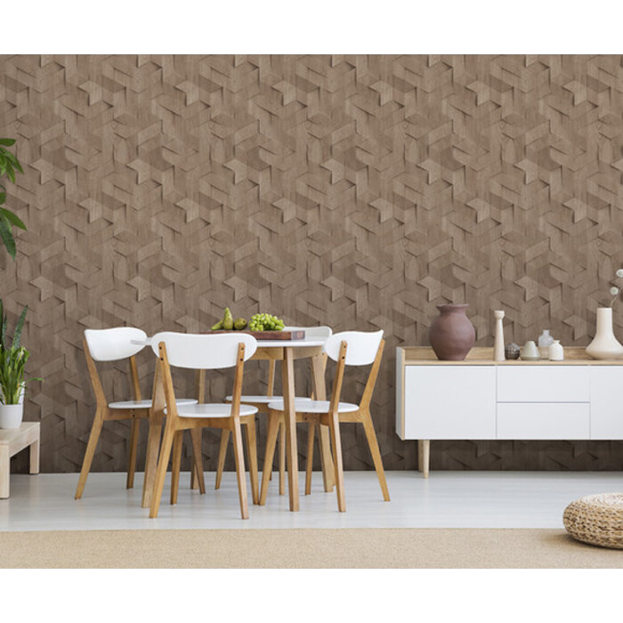 Brut - hout 3D lichtbruin