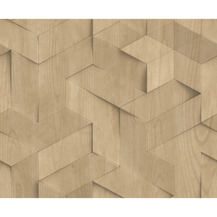 Brut - hout 3D beige