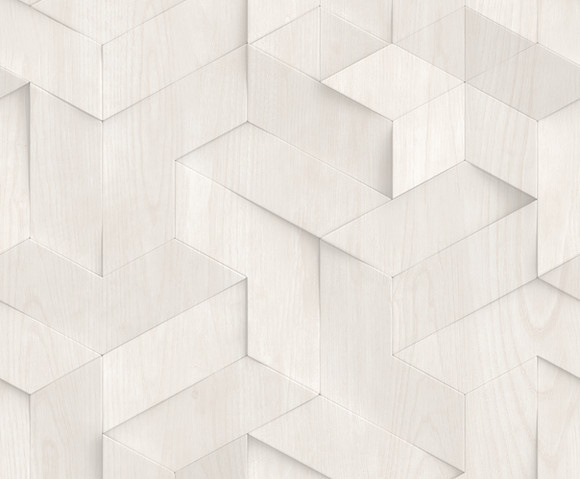 Brut - hout 3D lichtgrijs