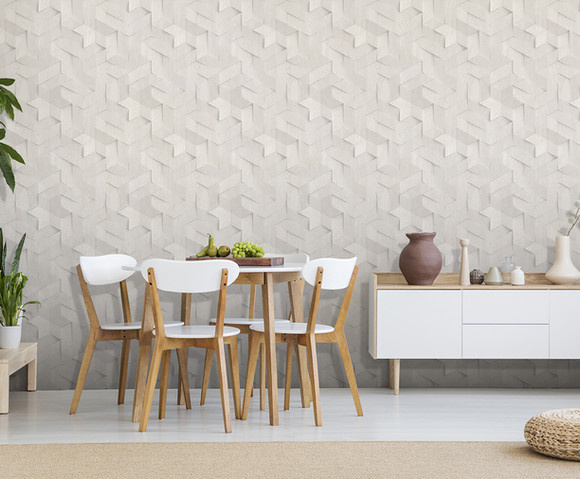 Brut - hout 3D lichtgrijs