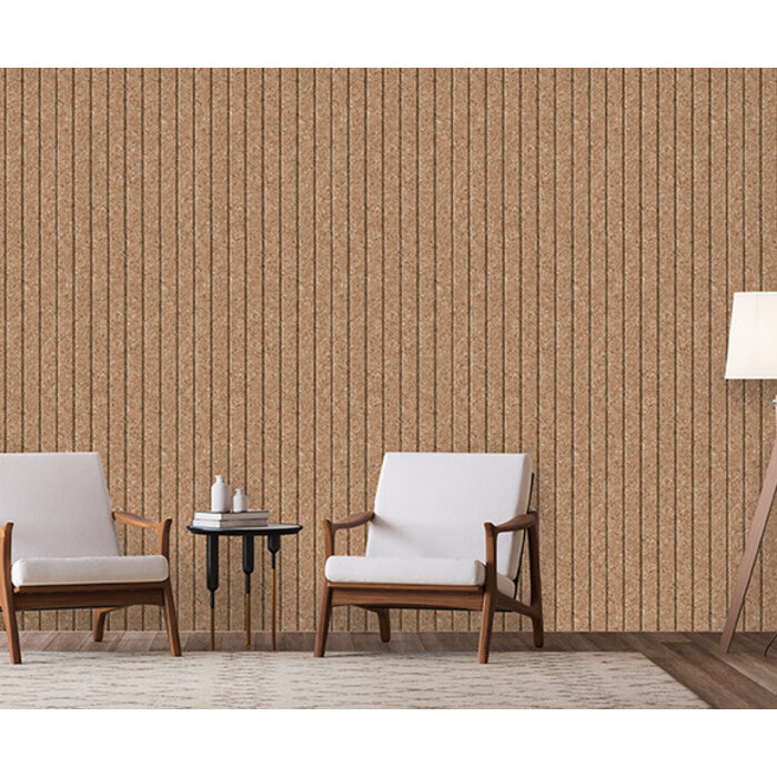 Brut - streep/kurk lichtbruin