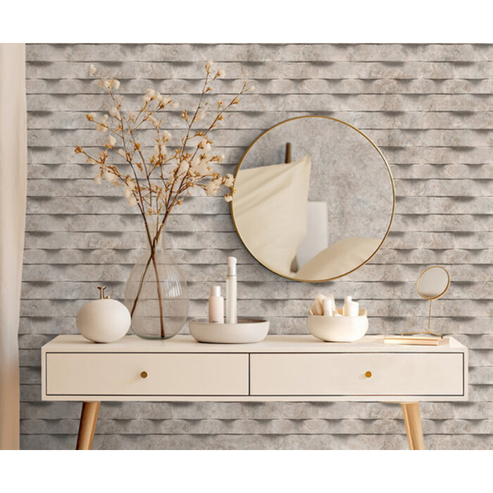 Brut - steen 3D lichtbruin