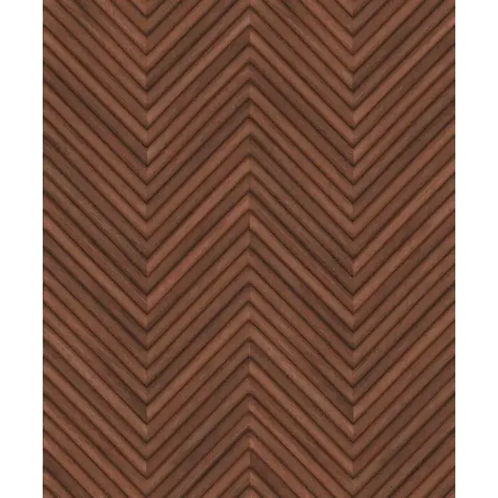 Behang met houten Hongaarse punt motief 33379