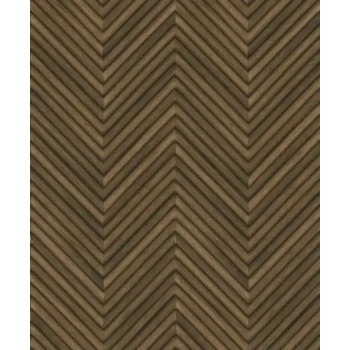 Behang met houten Hongaarse punt motief 33378