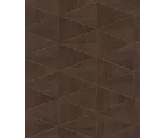 Behang met grafische print op houtstructuur 33361