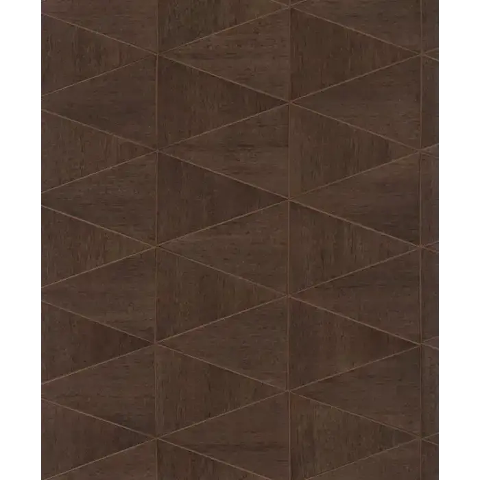 Behang met grafische print op houtstructuur 33361