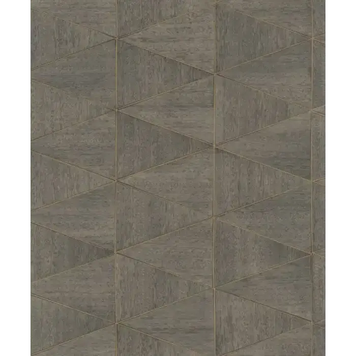 Behang met grafische print op houtstructuur 33360