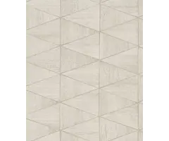 Behang met grafische print op houtstructuur 33358