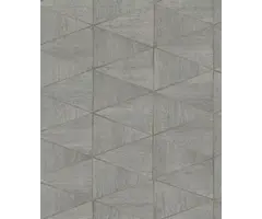 Behang met grafische print op houtstructuur 33355