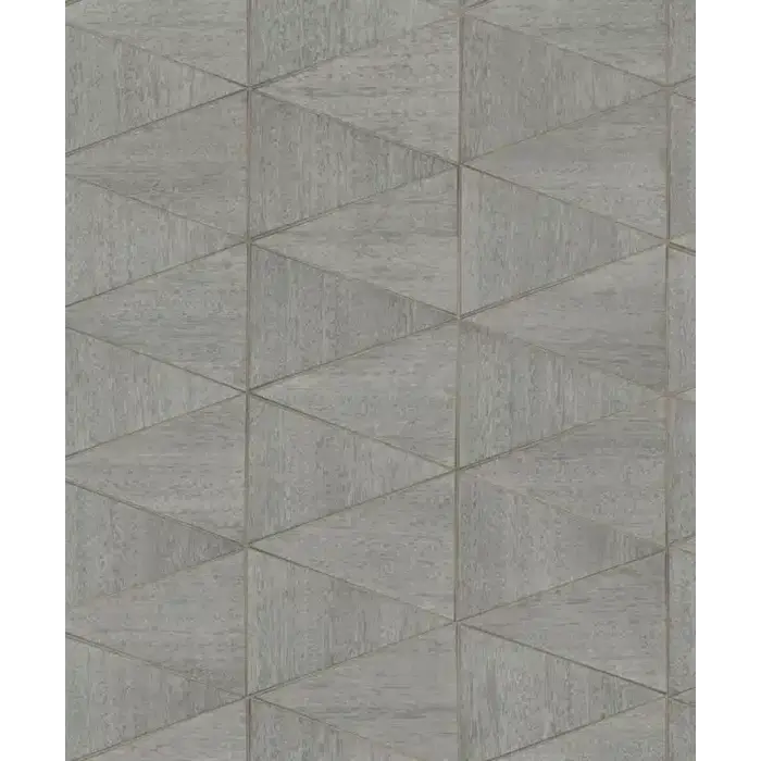 Behang met grafische print op houtstructuur 33355