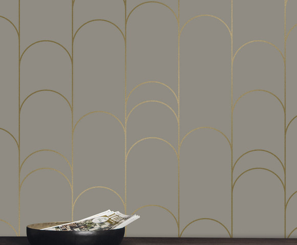 Kek - Golden Lines taupe 2d