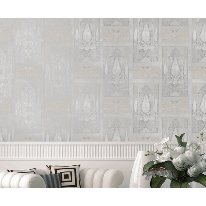 Shiraz - dessin grijs/zilver