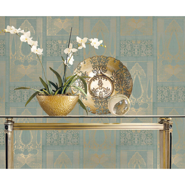 Shiraz - dessin groen/goud