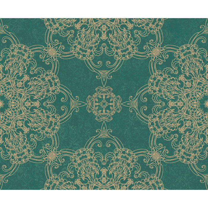 Shiraz - dessin groen/goud