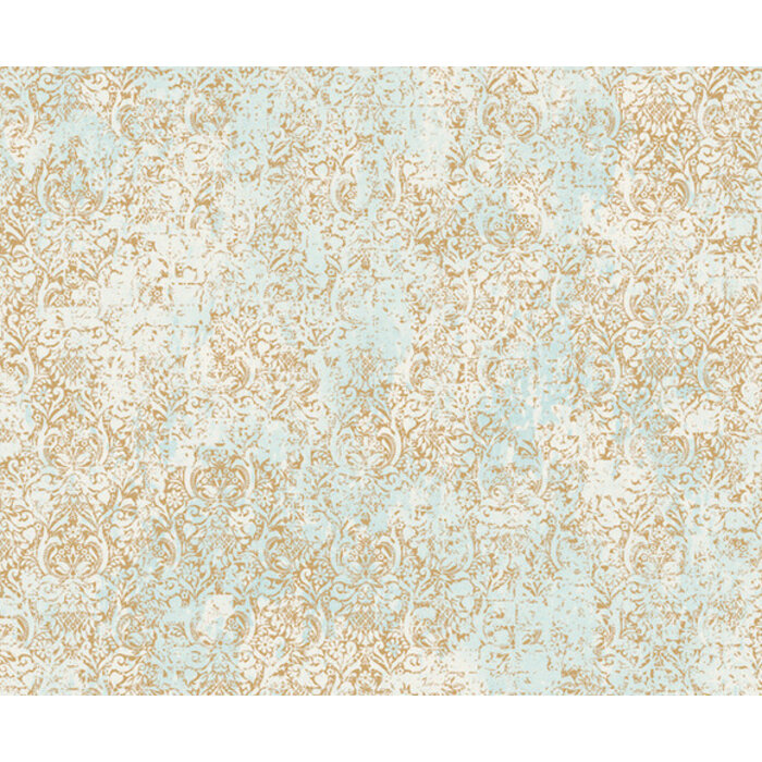 Shiraz - dessin lichtblauw/goud