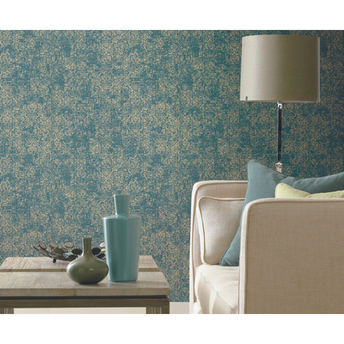 Shiraz - dessin groen/goud