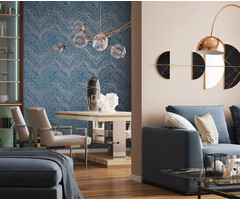 Thom - dessin blauw/zilver