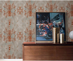 Mosaic - dessin bruin/rood