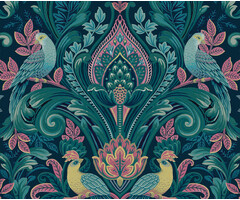 Arcadia - Opulent Damask blauw/groen/roze