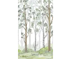 Fotobehang getekend bos