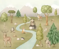 Fotobehang Neighbor-Wood Meetings