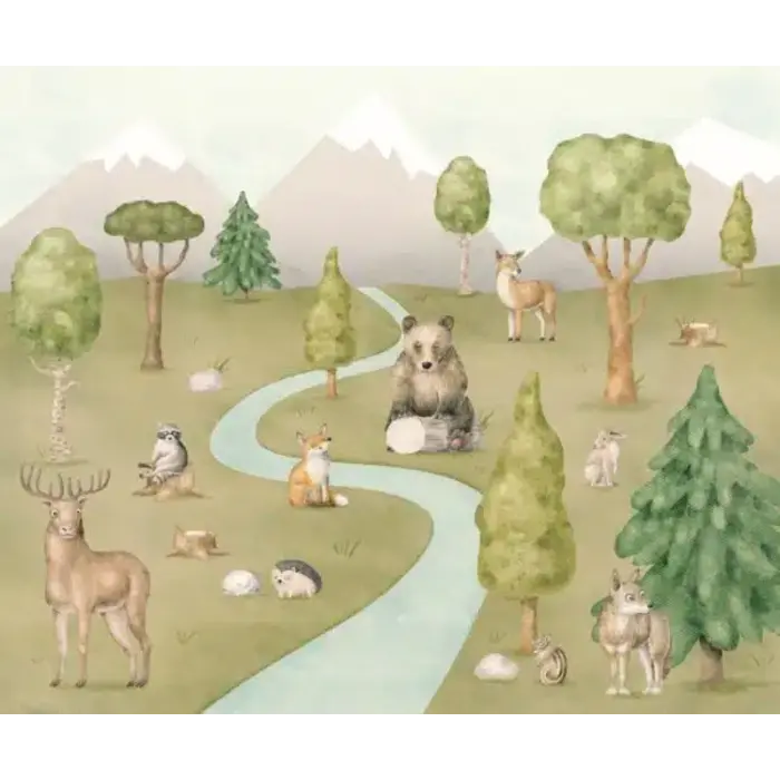 Fotobehang Neighbor-Wood Meetings