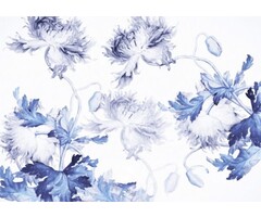 Fotobehang Blue Silhouettes