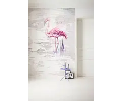 Fotobehang Pink Flamingo