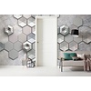 Fotobehang Hexagon Concrete