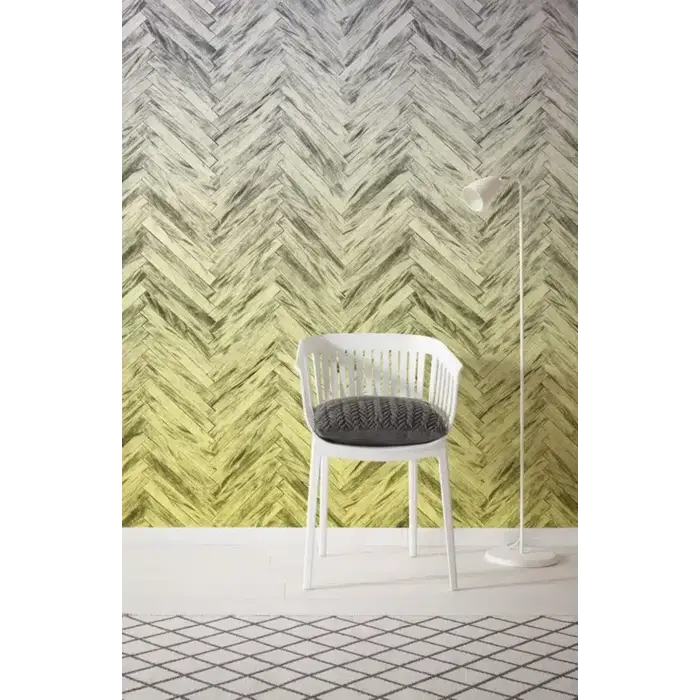 Fotobehang Herringbone Yellow