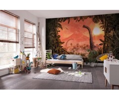 Fotobehang Brachiosaurus Panorama