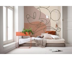 Fotobehang Disney – Mickey Mouse – Line Drawing