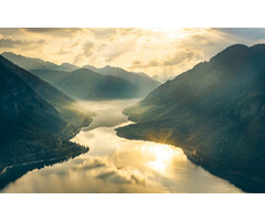 Fotobehang Gold Mountains