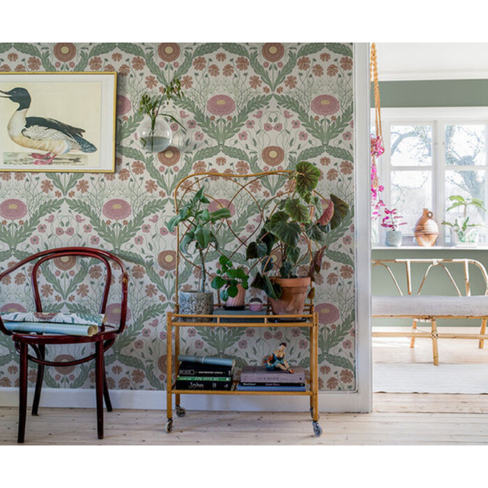 Blomstermala - Marguerite Green/pink