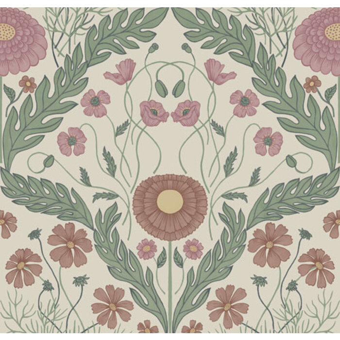 Blomstermala - Marguerite Green/pink