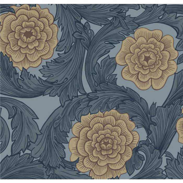 Blomstermala - Rosa Blue/beige