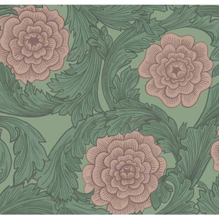 Blomstermala - Rosa Green/pink