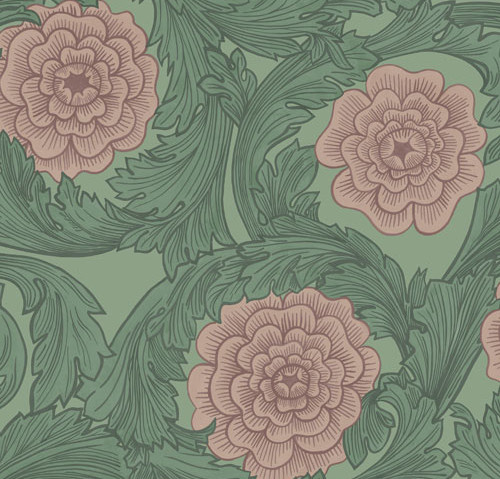 Blomstermala - Rosa Green/pink