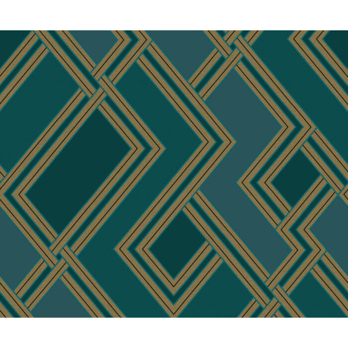 Asperia - Fabric Geo groen/goud