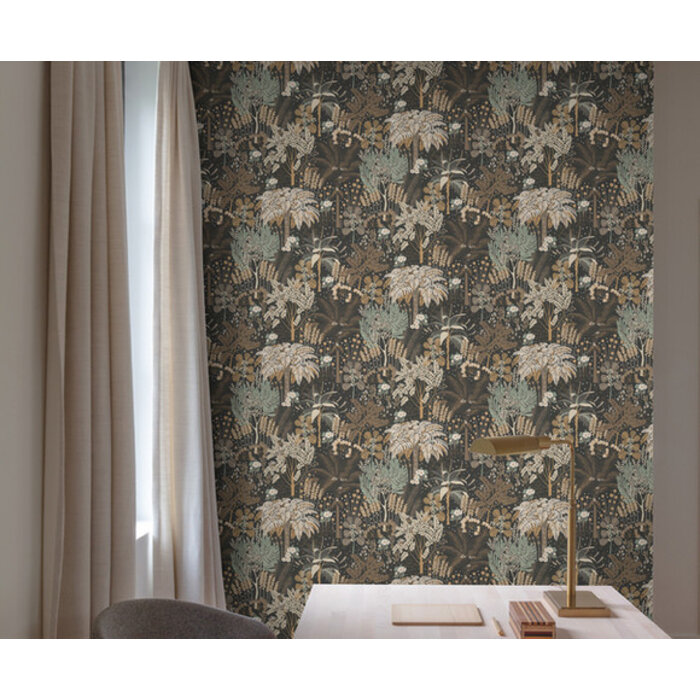 Asperia - Louan zwart/groen/goud