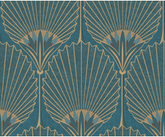 Asperia - Nile Palm petrol/goud