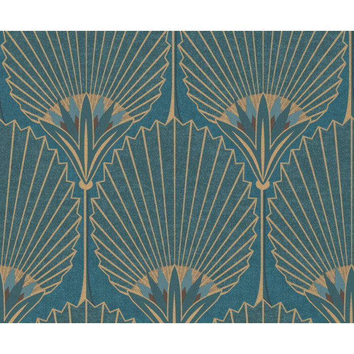 Asperia - Nile Palm petrol/goud